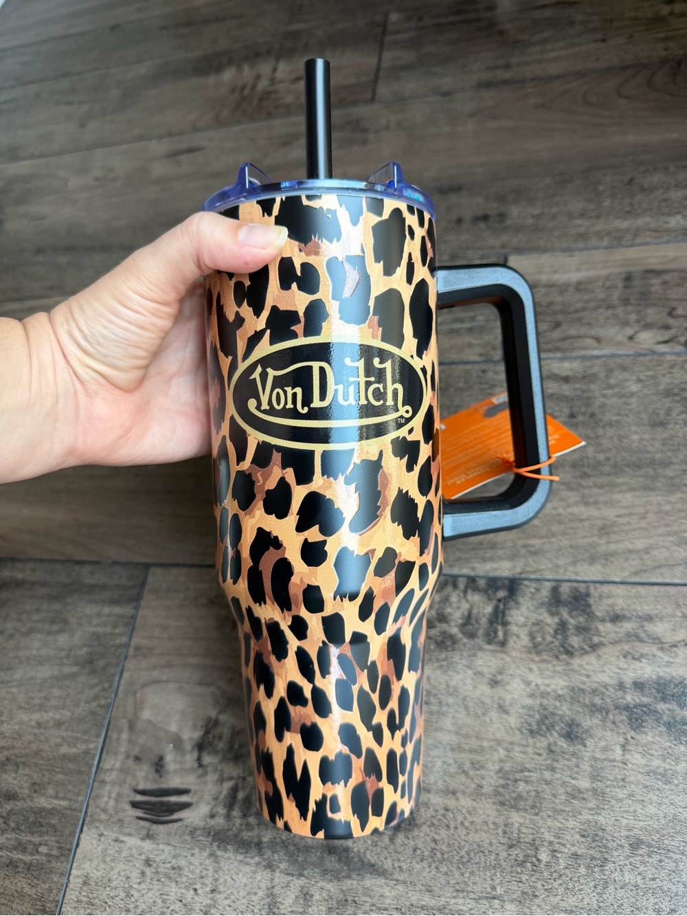 VON DUTCH 40oz Leopard Double Walled Insulated Stainless Steel Tumbler - Picture 6 of 6